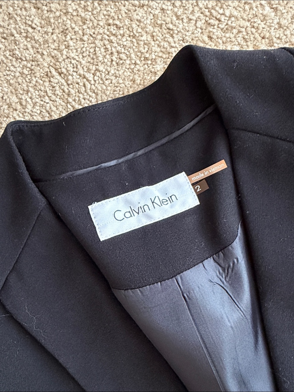 Calvin Klein Black Women's Blazer and Pants Suit - Picture 2 of 3